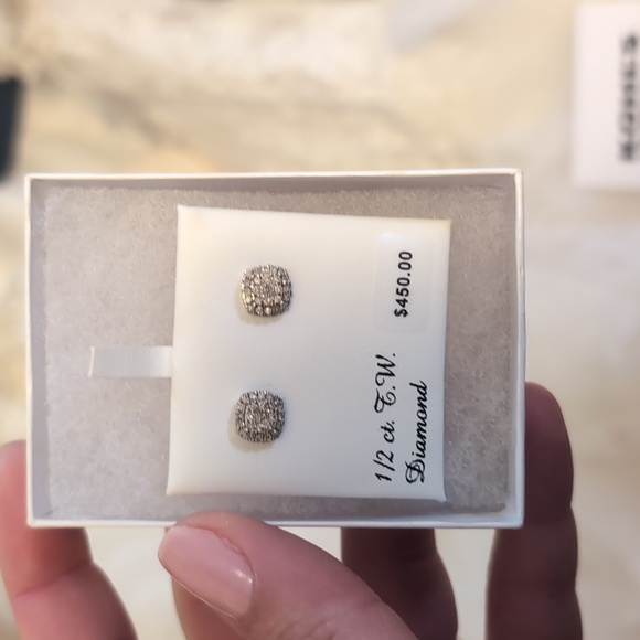 Diamond earrings 1/2 ct - Picture 3 of 4